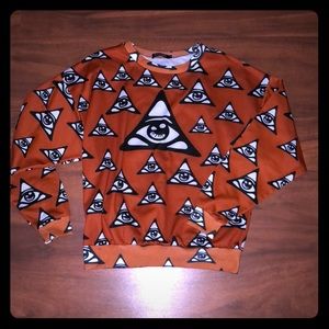 EUC - ROMWE M ILLUMINATI SWEATSHIRT